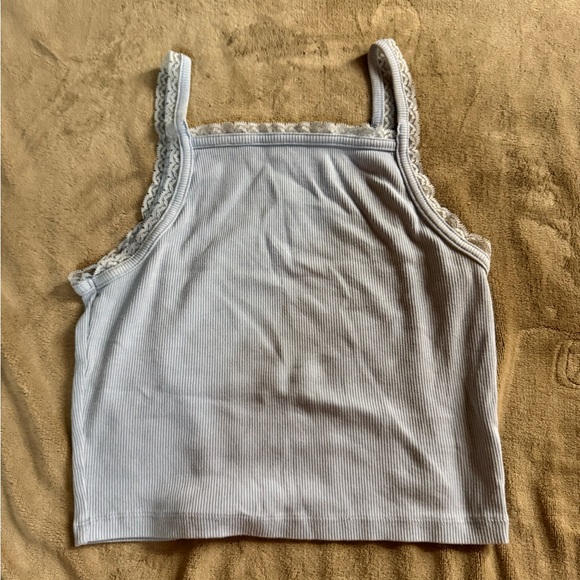 American Eagle Outfitters White Lace Tank Top - Picture 1 of 3